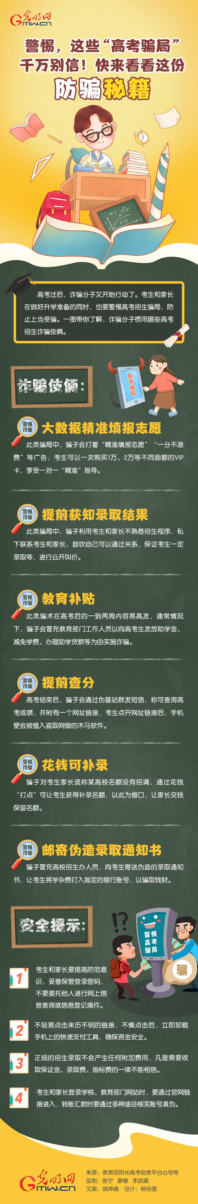 圖解丨這些“高考騙局”千萬別信！快來看看這份防騙秘籍